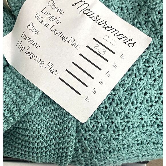 ZARA Slouchy Short Sleeves Knit Cotton Short Cardigan Sweater Open Front M Teal - Picture 8 of 14